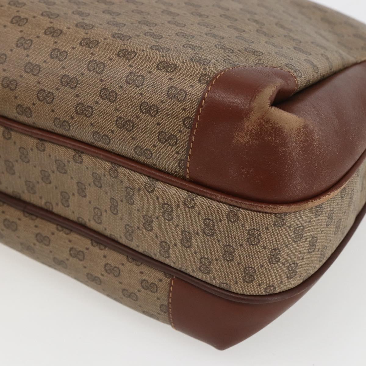 GUCCI Micro GG Supreme Shoulder Bag PVC Beige Gold 001 406 0790 Auth 157157