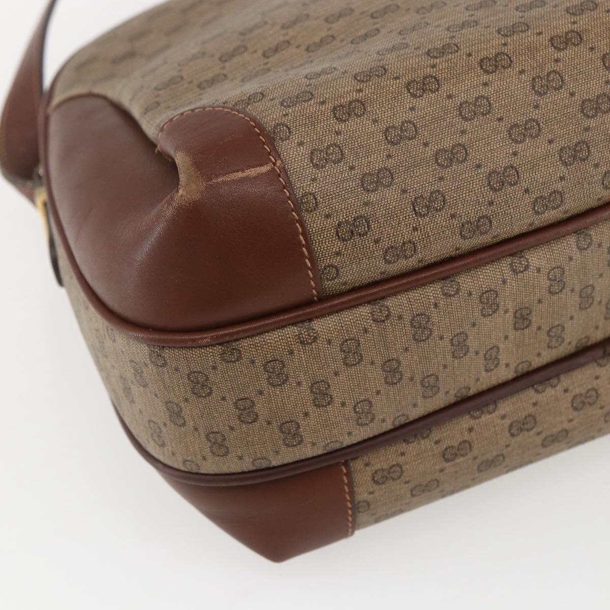 GUCCI Micro GG Supreme Shoulder Bag PVC Beige Gold 001 406 0790 Auth 157157