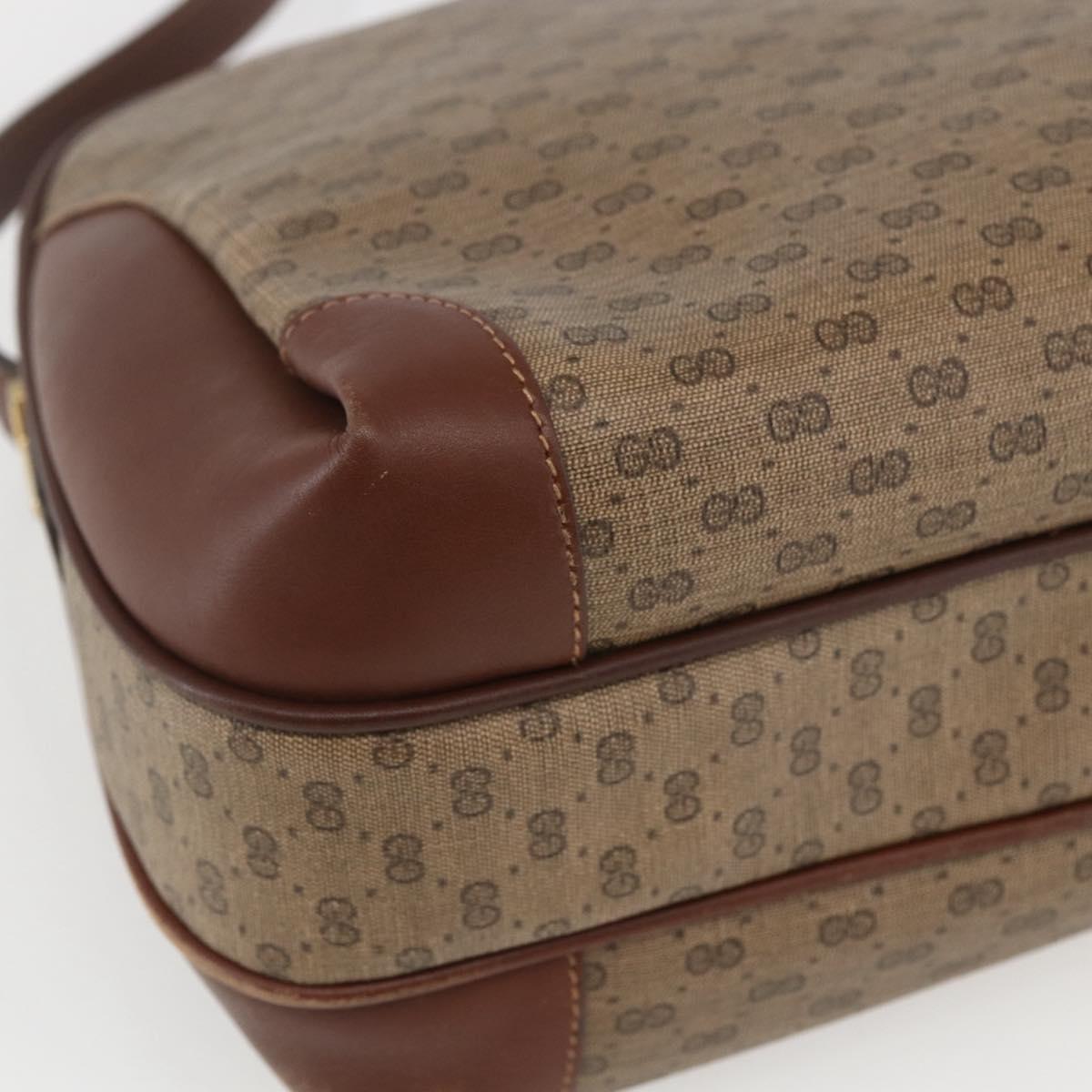 GUCCI Micro GG Supreme Shoulder Bag PVC Beige Gold 001 406 0790 Auth 157157