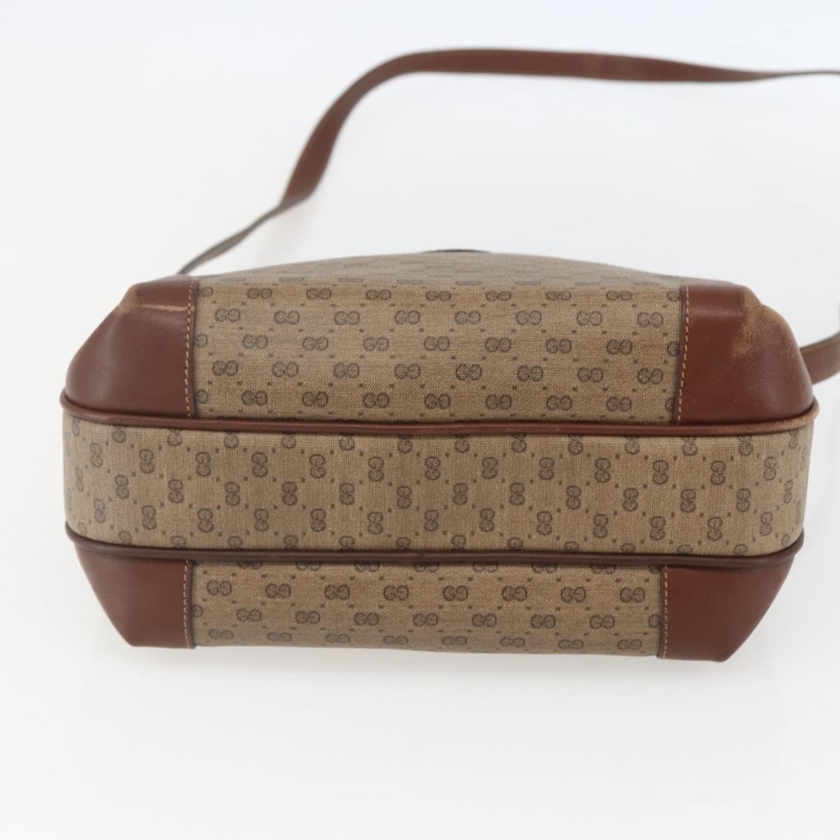 GUCCI Micro GG Supreme Shoulder Bag PVC Beige Gold 001 406 0790 Auth 157157