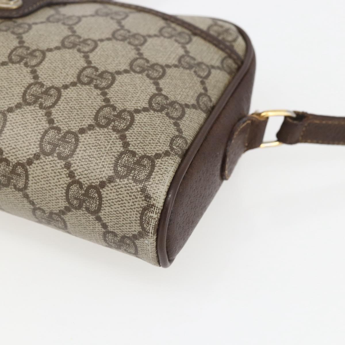 GUCCI GG Supreme Web Sherry Line Bag PVC Beige Red Green 116 02 089 Auth 157158