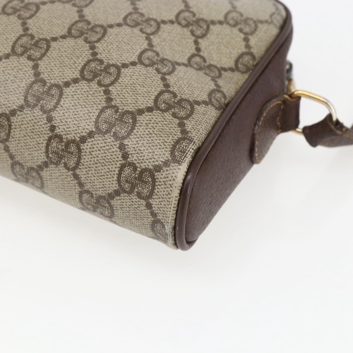 GUCCI GG Supreme Web Sherry Line Bag PVC Beige Red Green 116 02 089 Auth 157158