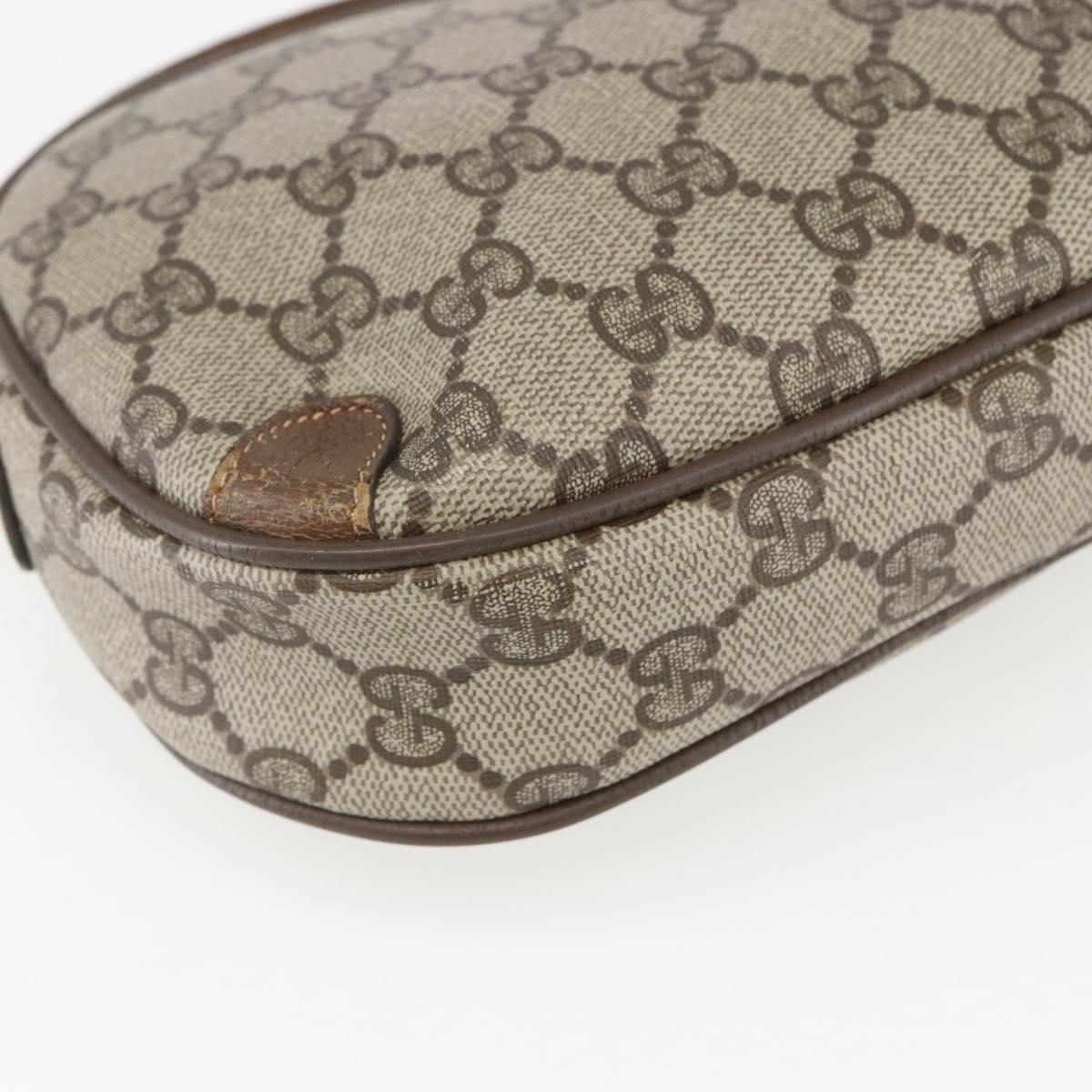 GUCCI GG Supreme Web Sherry Line Bag PVC Beige Red Green 89 02 066 Auth 157159