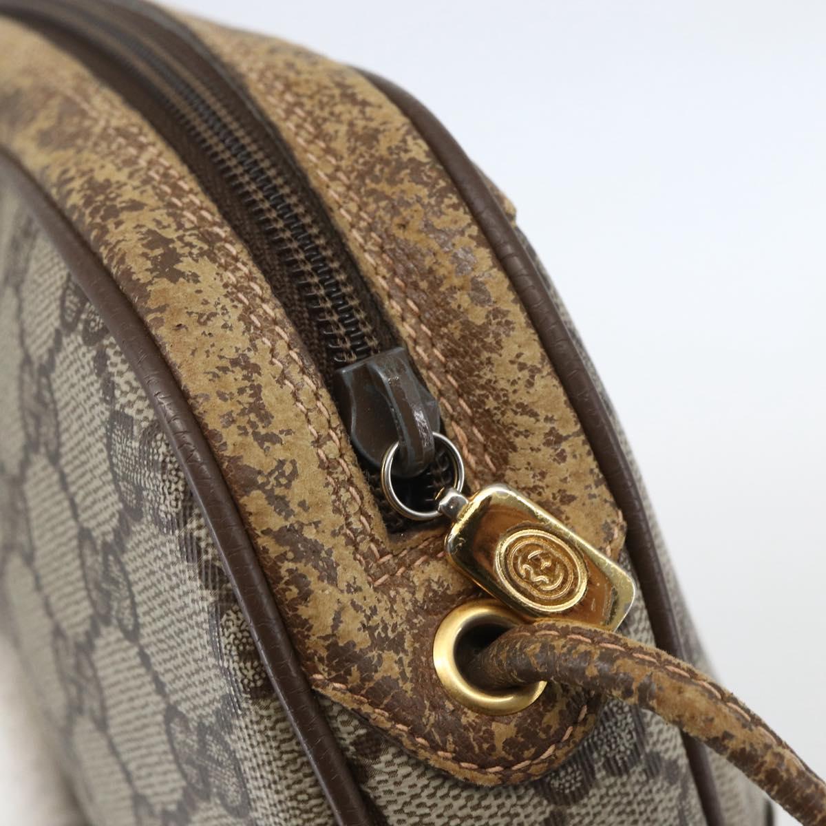 GUCCI GG Supreme Web Sherry Line Bag PVC Beige Red Green 89 02 066 Auth 157159