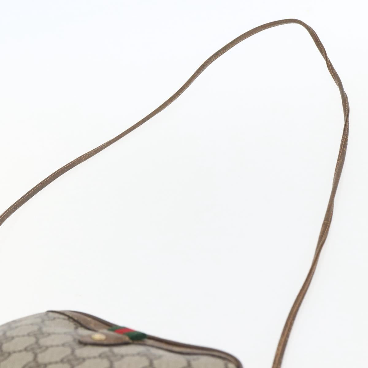 GUCCI GG Supreme Web Sherry Line Bag PVC Beige Red Green 89 02 066 Auth 157159