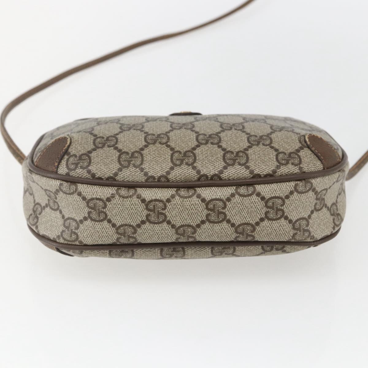 GUCCI GG Supreme Web Sherry Line Bag PVC Beige Red Green 89 02 066 Auth 157159