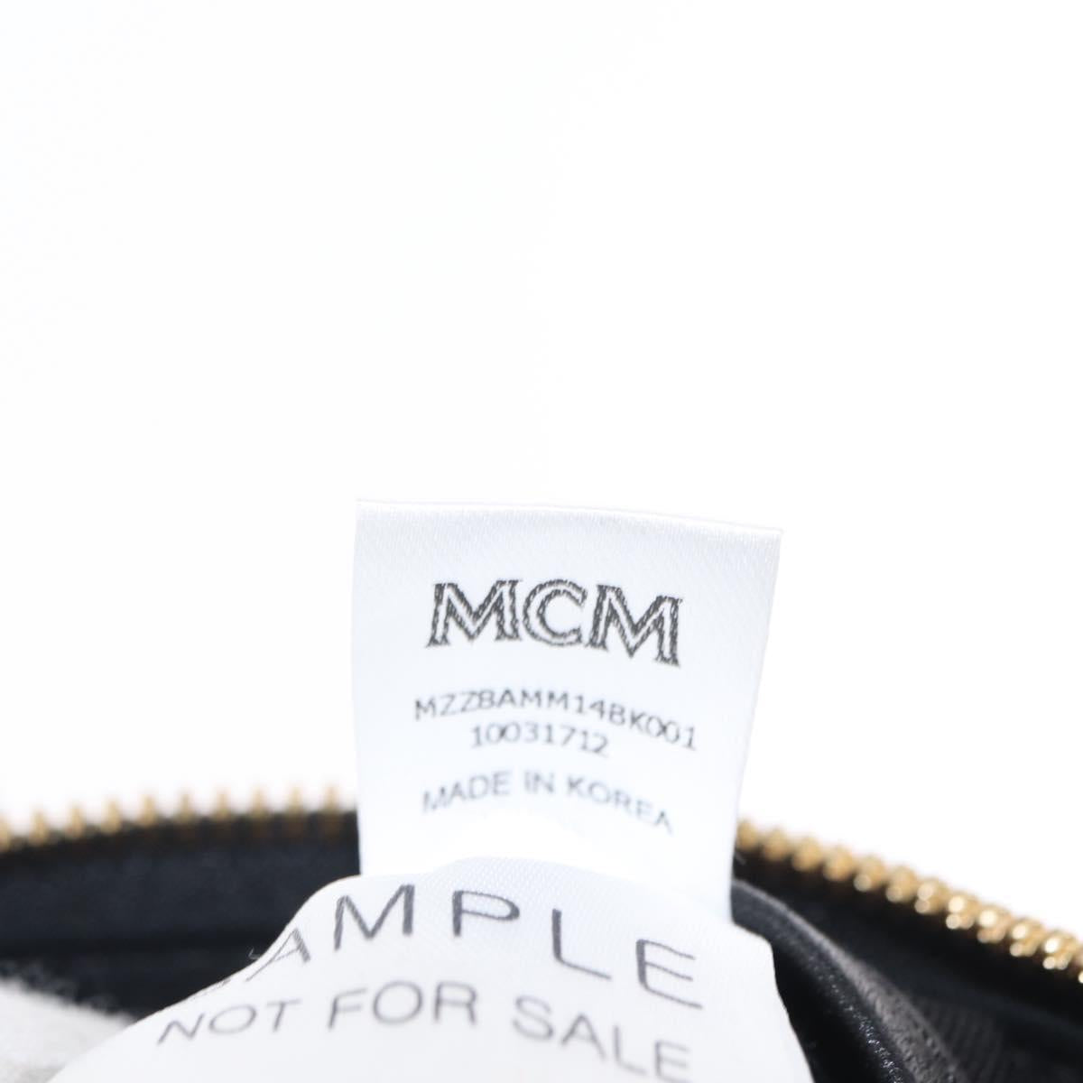 MCM Shoulder Bag Leather Black Gold Auth 157161V