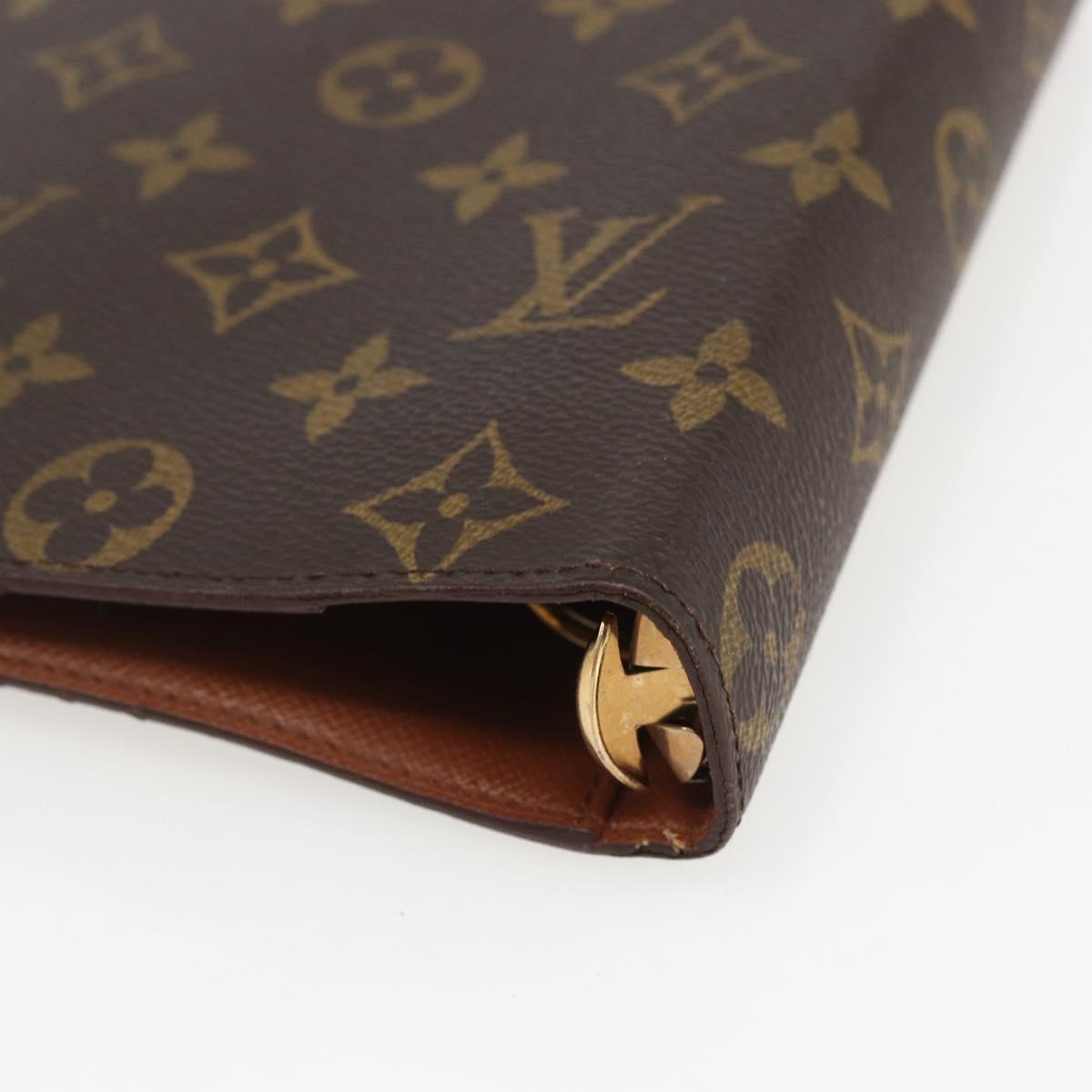 LOUIS VUITTON Monogram Agenda MM Day Planner Cover R20105 LV Auth 157164