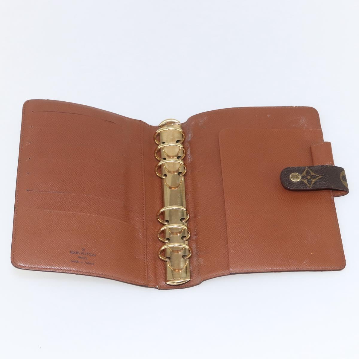 LOUIS VUITTON Monogram Agenda MM Day Planner Cover R20105 LV Auth 157164