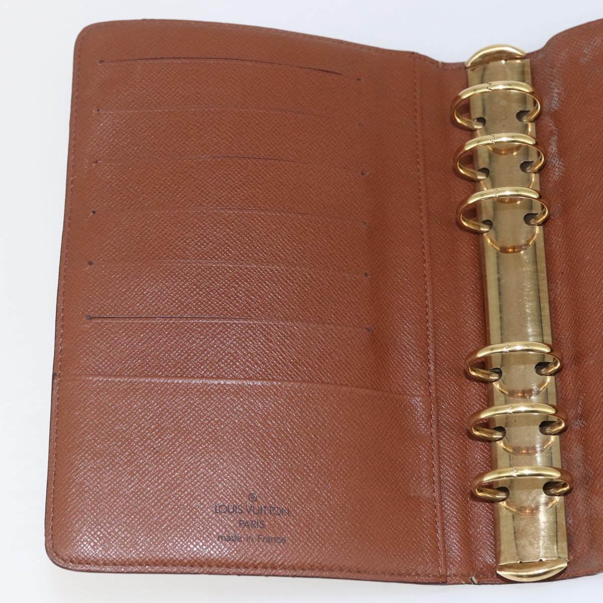 LOUIS VUITTON Monogram Agenda MM Day Planner Cover R20105 LV Auth 157164