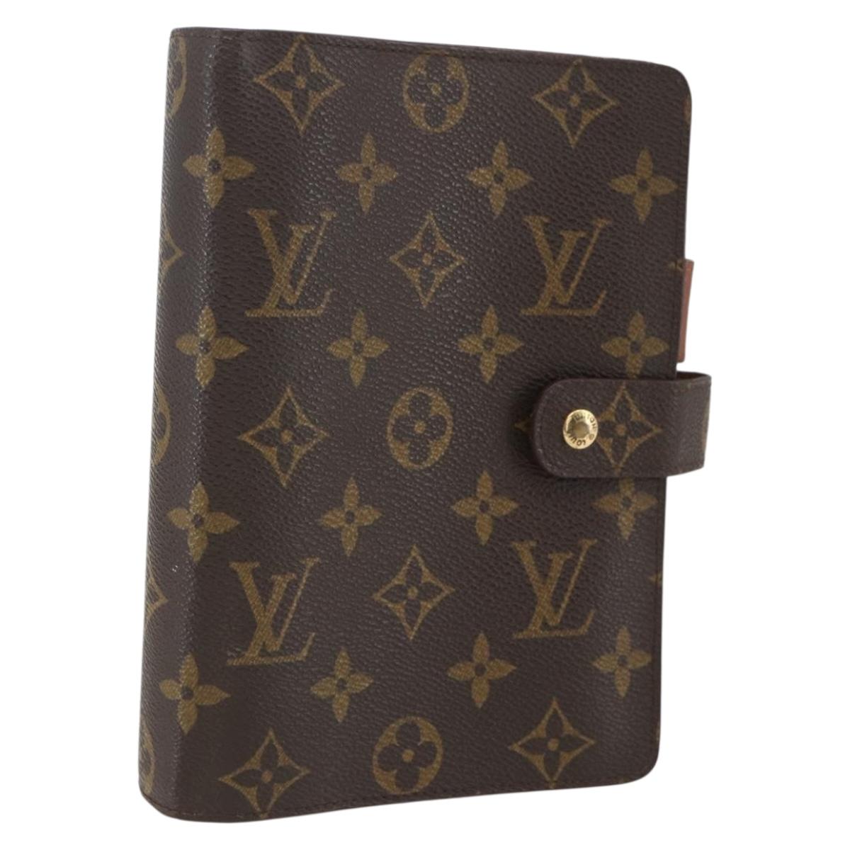 LOUIS VUITTON Monogram Agenda MM Day Planner Cover R20105 LV Auth 157164