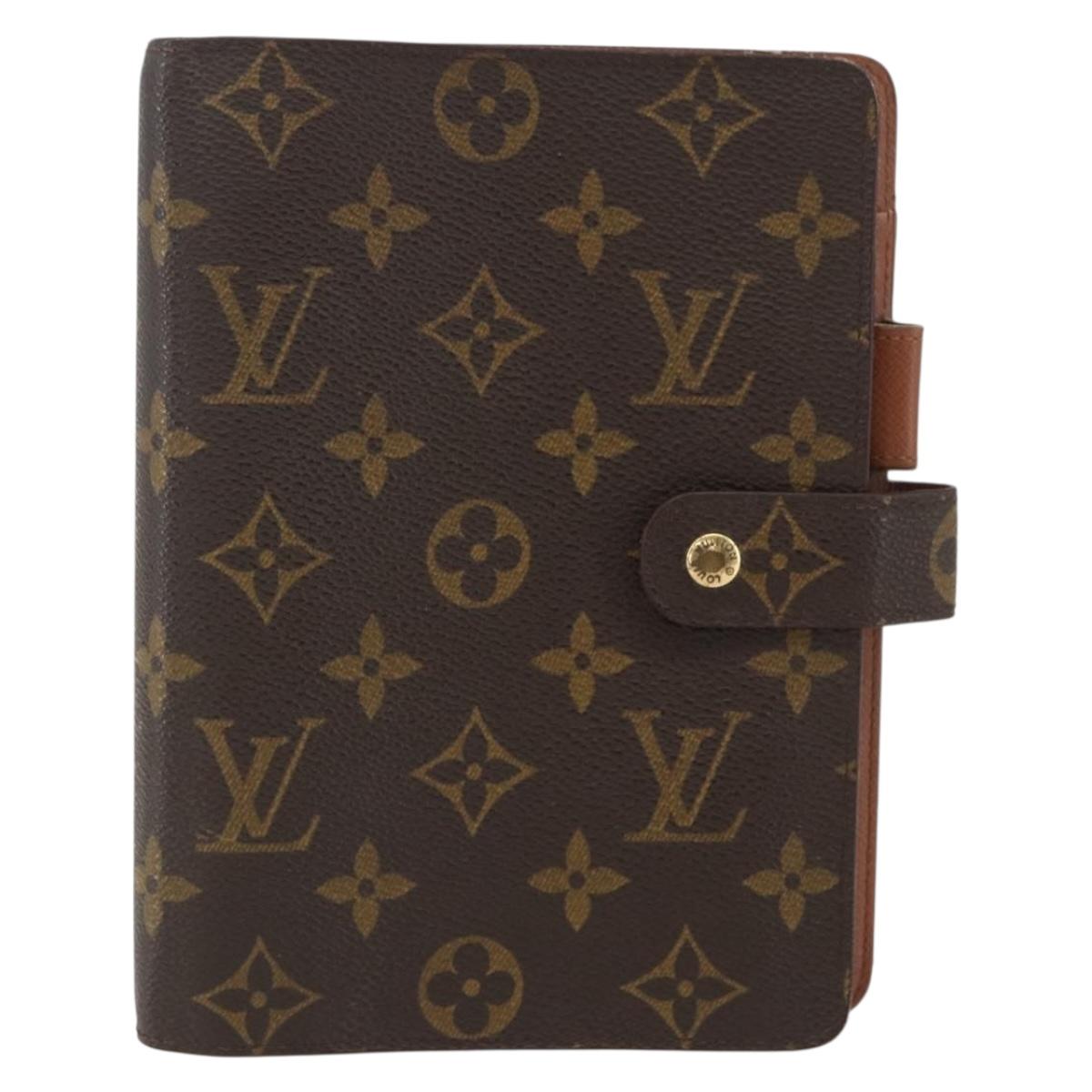 LOUIS VUITTON Monogram Agenda MM Day Planner Cover R20105 LV Auth 157164