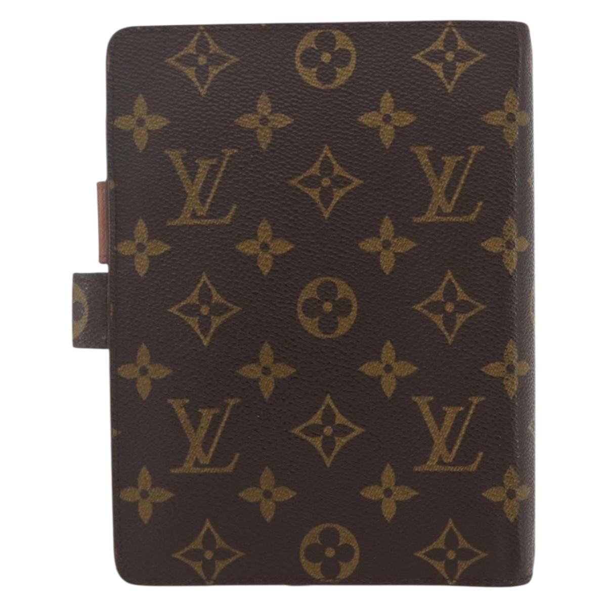 LOUIS VUITTON Monogram Agenda MM Day Planner Cover R20105 LV Auth 157164