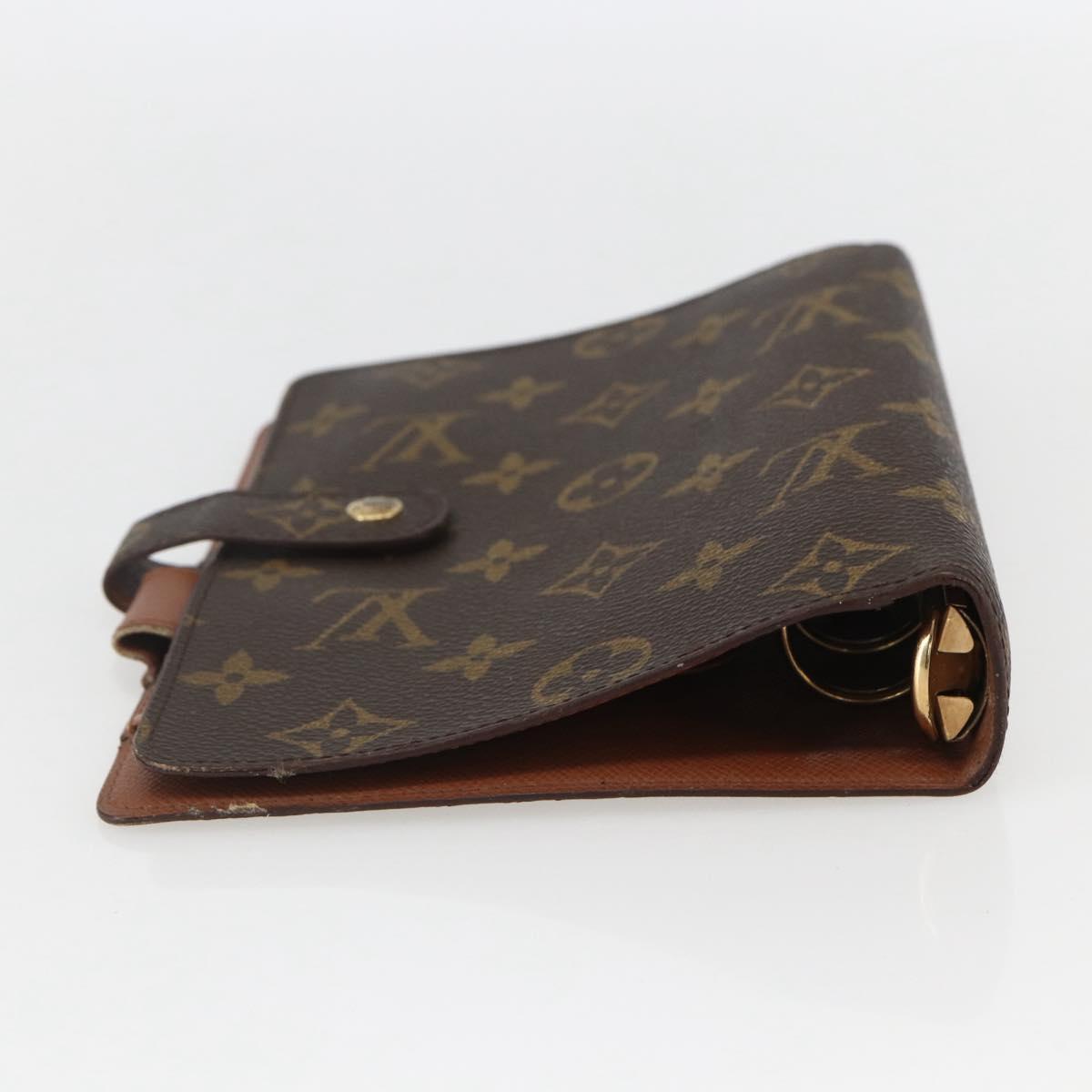 LOUIS VUITTON Monogram Agenda MM Day Planner Cover R20105 LV Auth 157164