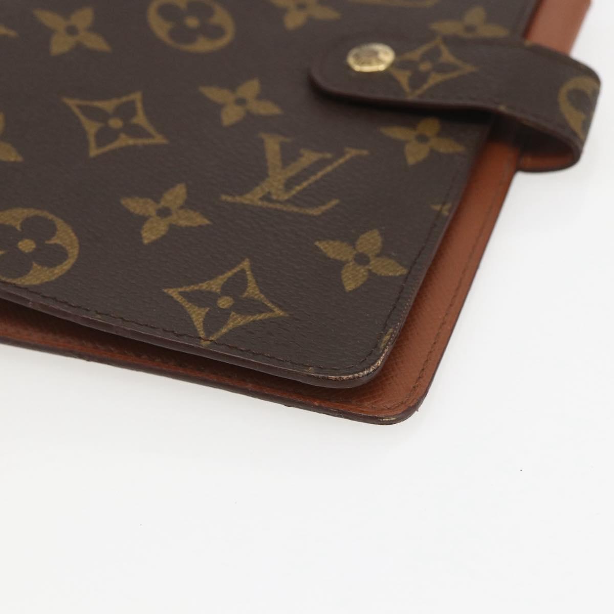 LOUIS VUITTON Monogram Agenda MM Day Planner Cover R20105 LV Auth 157164