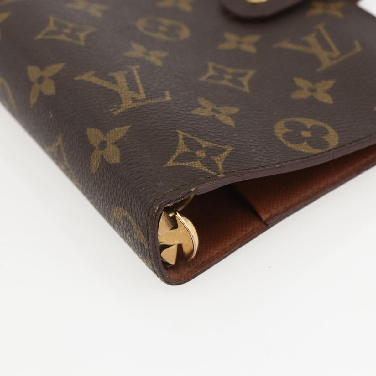 LOUIS VUITTON Monogram Agenda MM Day Planner Cover R20105 LV Auth 157164