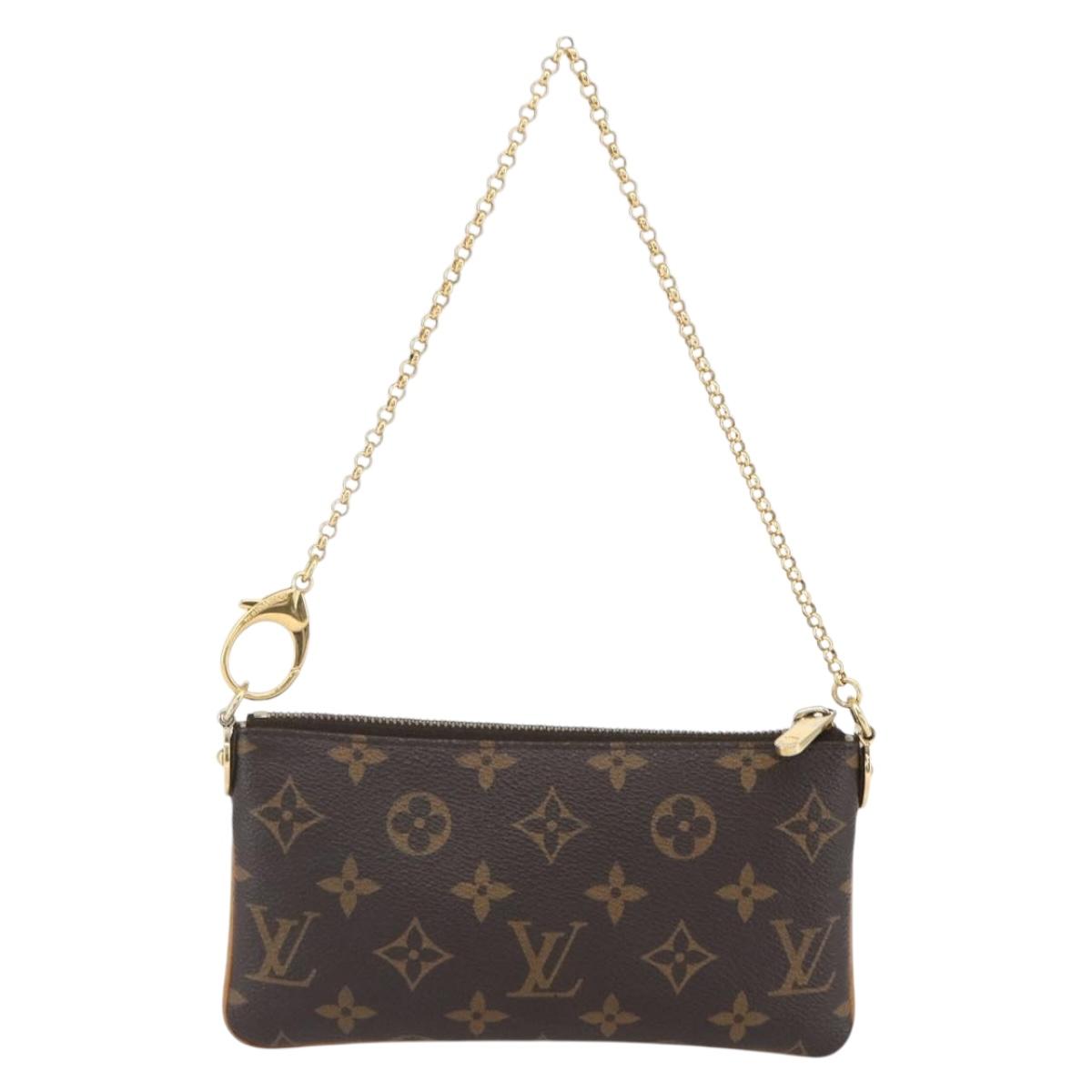 LOUIS VUITTON Monogram Chain Pochette Mila MM Pouch M60094 LV Auth 157172V