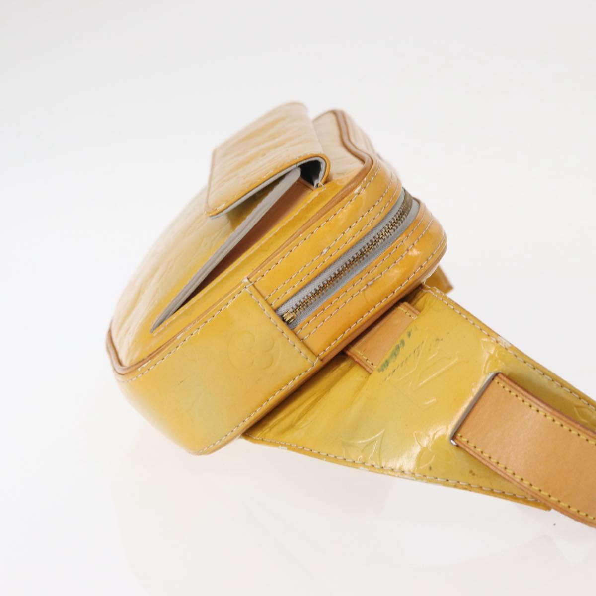 LOUIS VUITTON Monogram Vernis Fulton Waist bag Gris M91041 LV Auth 157185