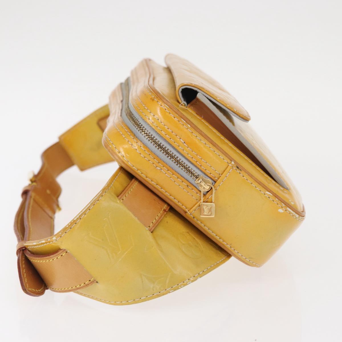 LOUIS VUITTON Monogram Vernis Fulton Waist bag Gris M91041 LV Auth 157185