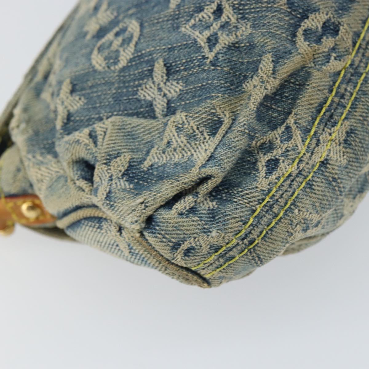 LOUIS VUITTON Monogram Denim Mini Preity Shoulder Bag Blue M95050 Auth 157186