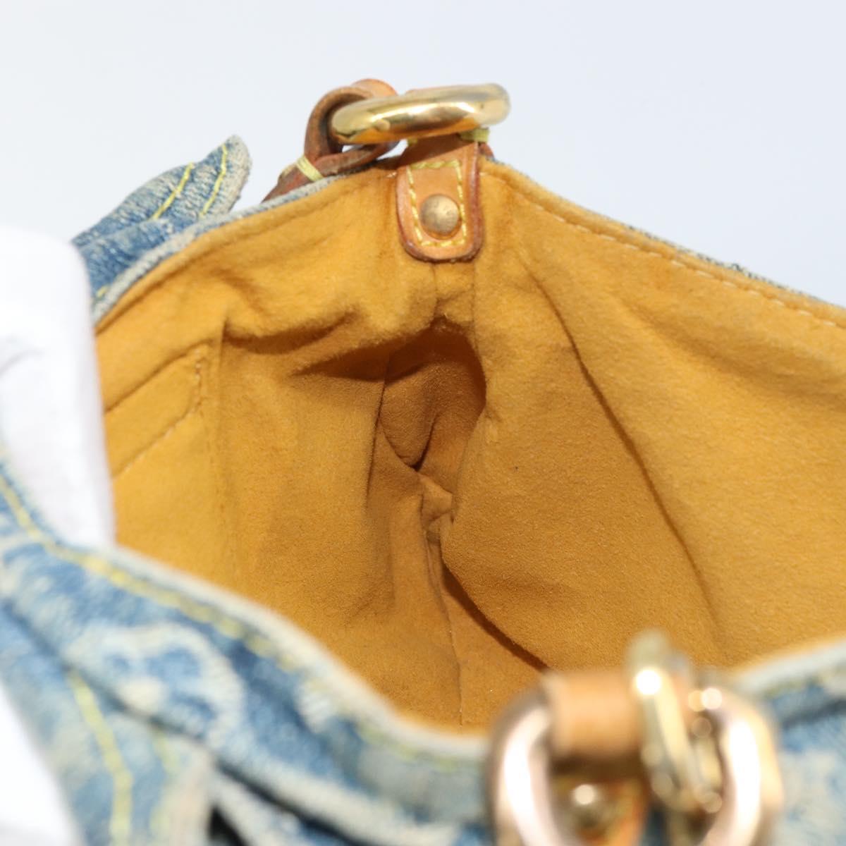 LOUIS VUITTON Monogram Denim Mini Preity Shoulder Bag Blue M95050 Auth 157186