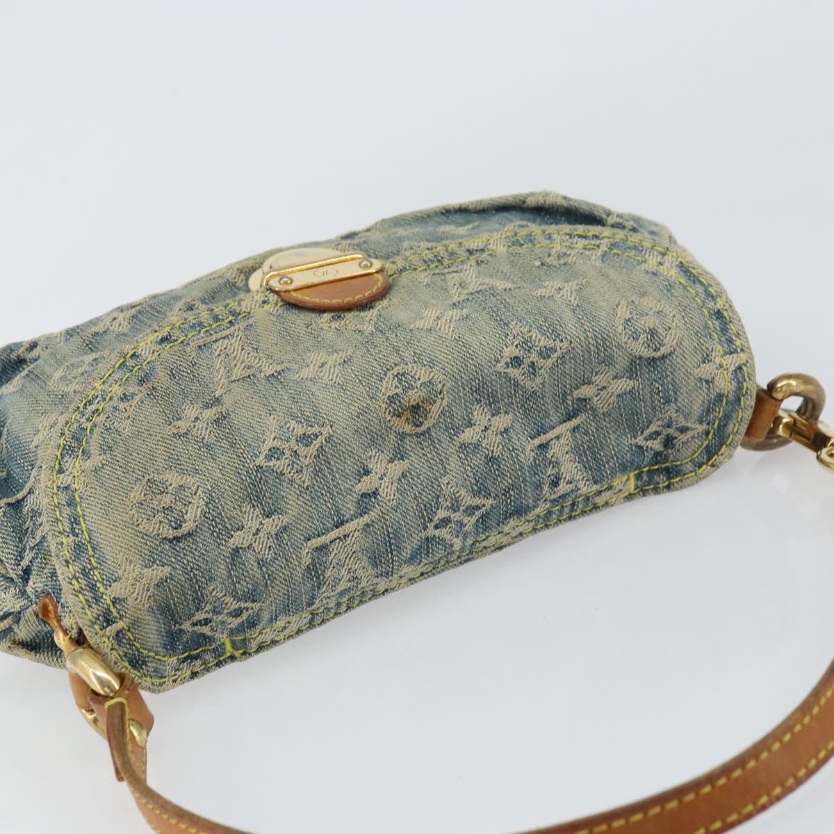 LOUIS VUITTON Monogram Denim Mini Preity Shoulder Bag Blue M95050 Auth 157186