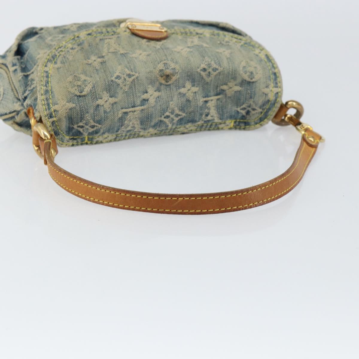 LOUIS VUITTON Monogram Denim Mini Preity Shoulder Bag Blue M95050 Auth 157186