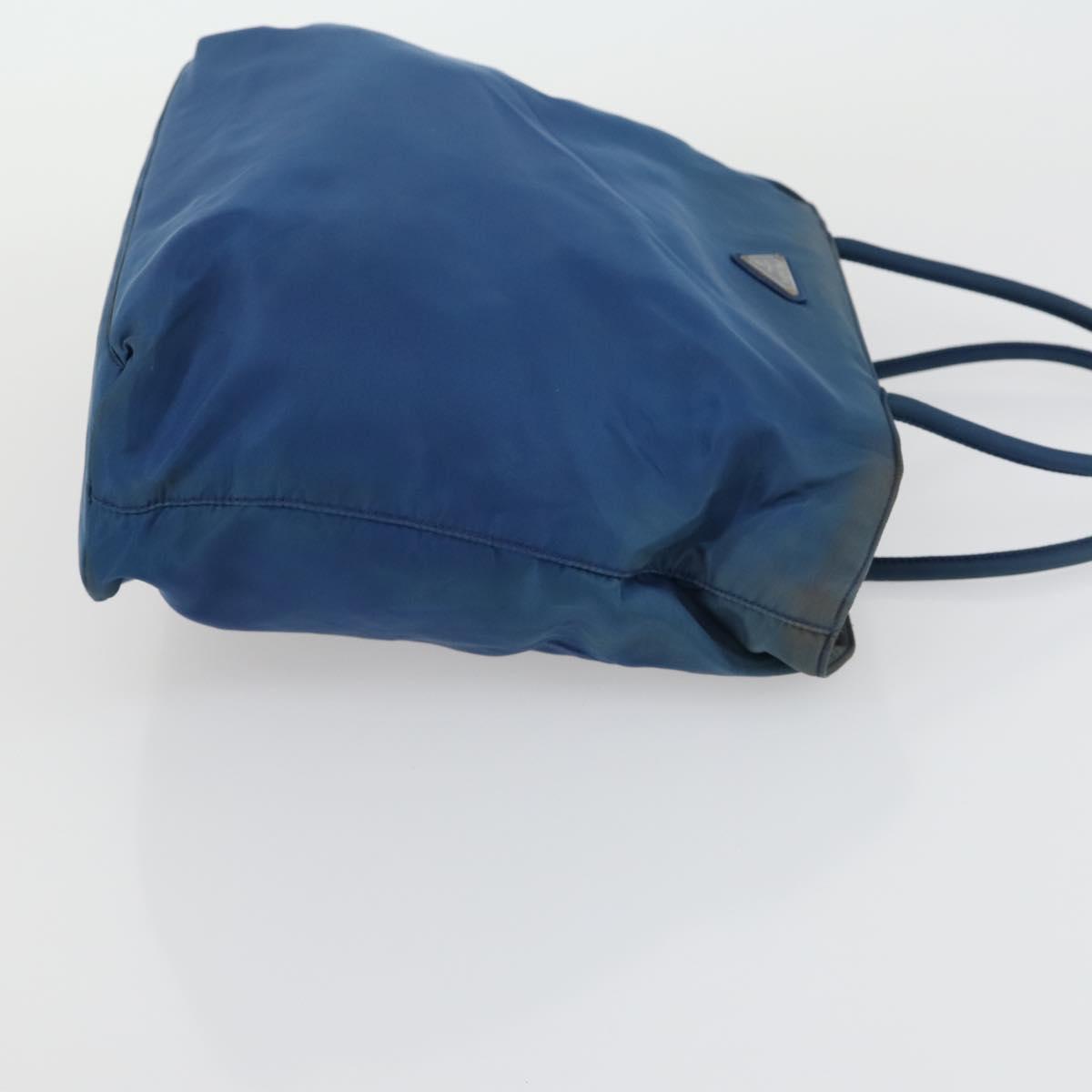 PRADA Tote Bag Nylon 2 Set Blue Beige Auth 157189