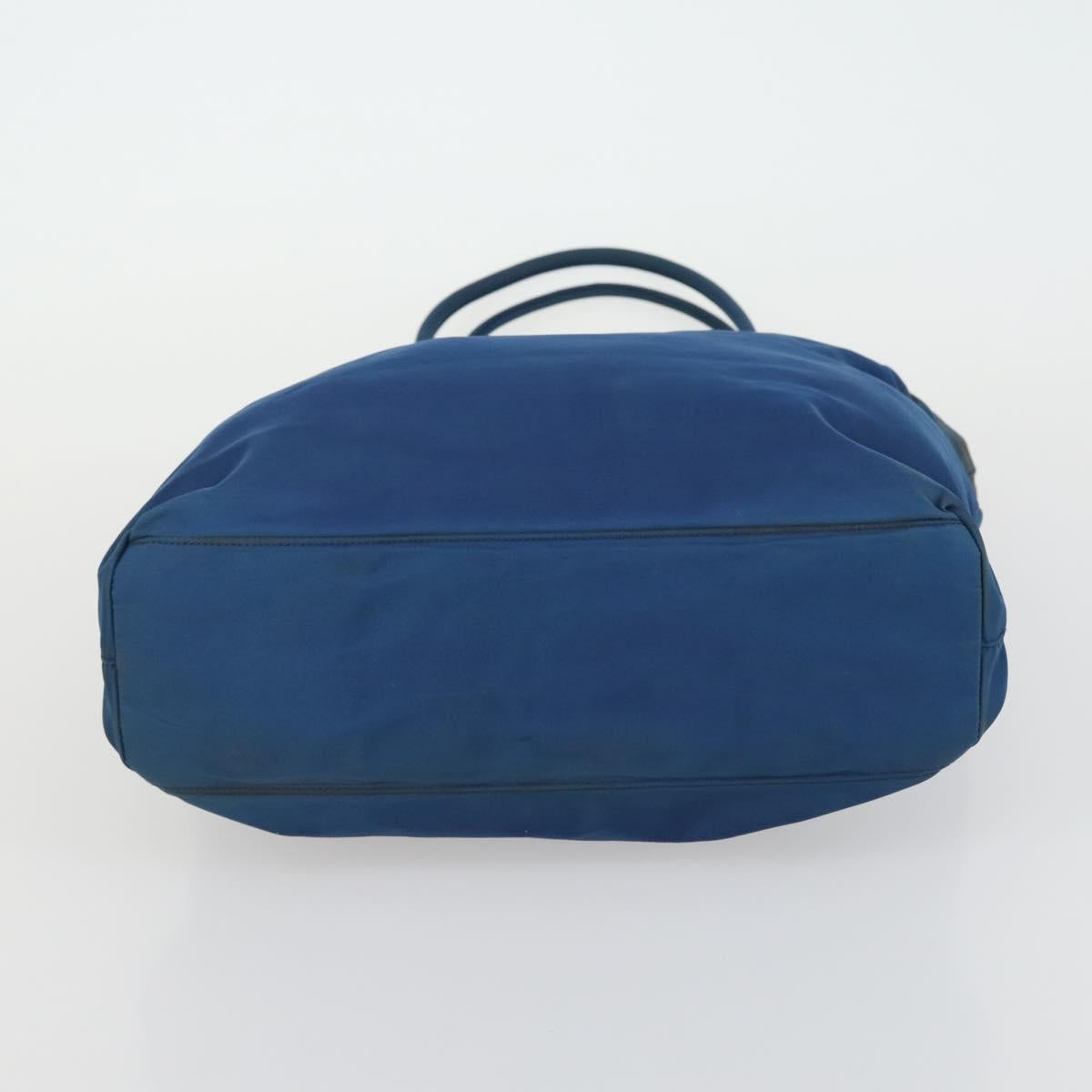 PRADA Tote Bag Nylon 2 Set Blue Beige Auth 157189