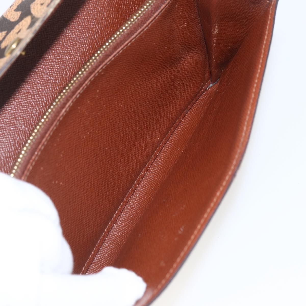 LOUIS VUITTON Graffiti Porte Monnaie Credit Wallet Orange M92190 LV Auth 157191