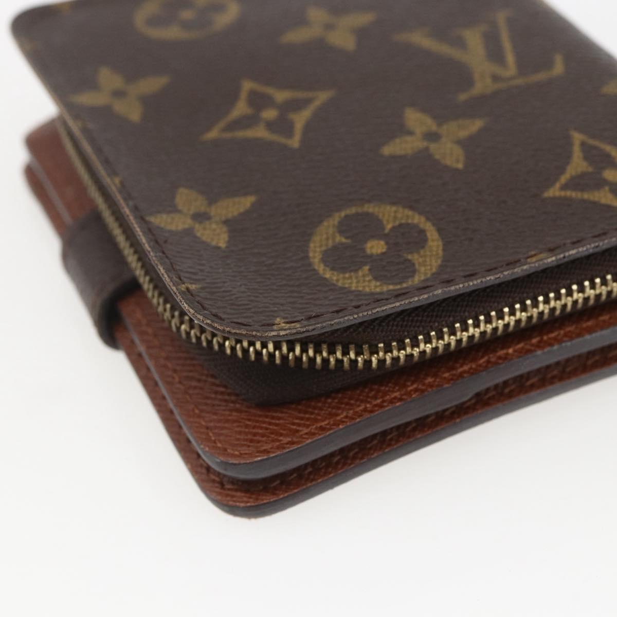 LOUIS VUITTON Monogram Compact Zip Wallet M61667 LV Auth 157192