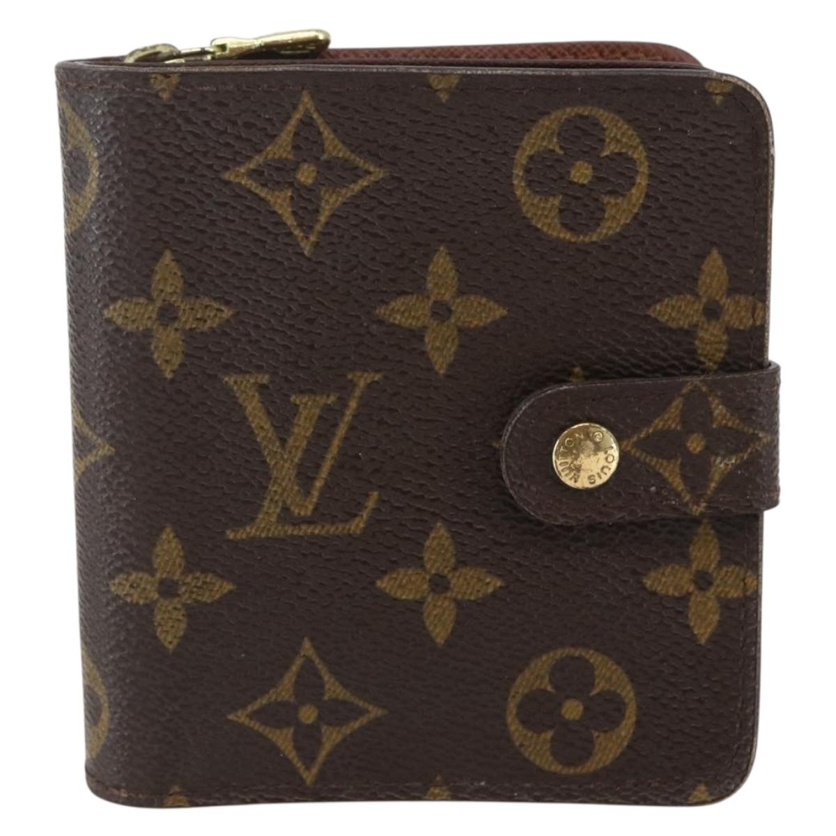 LOUIS VUITTON Monogram Compact Zip Wallet M61667 LV Auth 157192