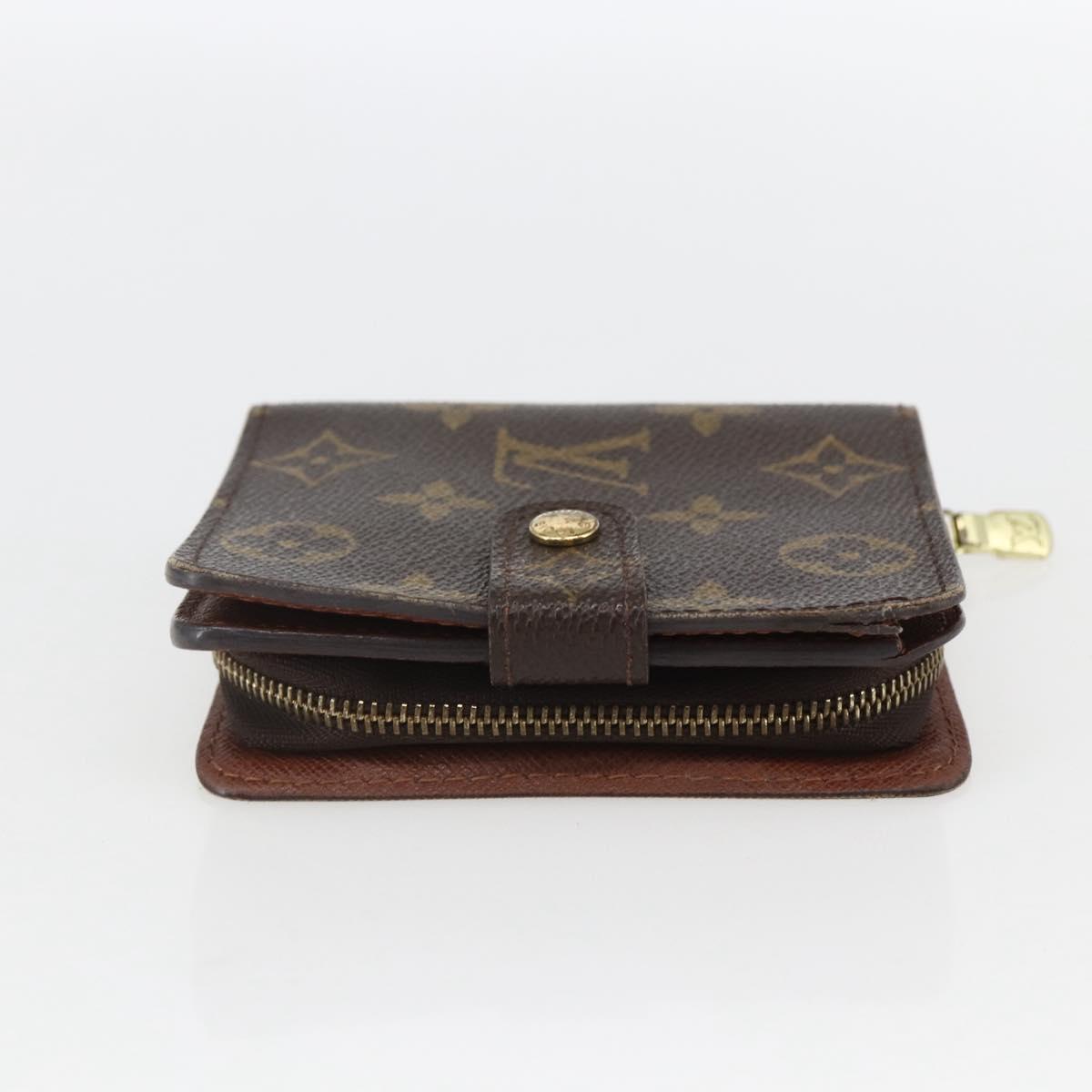 LOUIS VUITTON Monogram Compact Zip Wallet M61667 LV Auth 157192