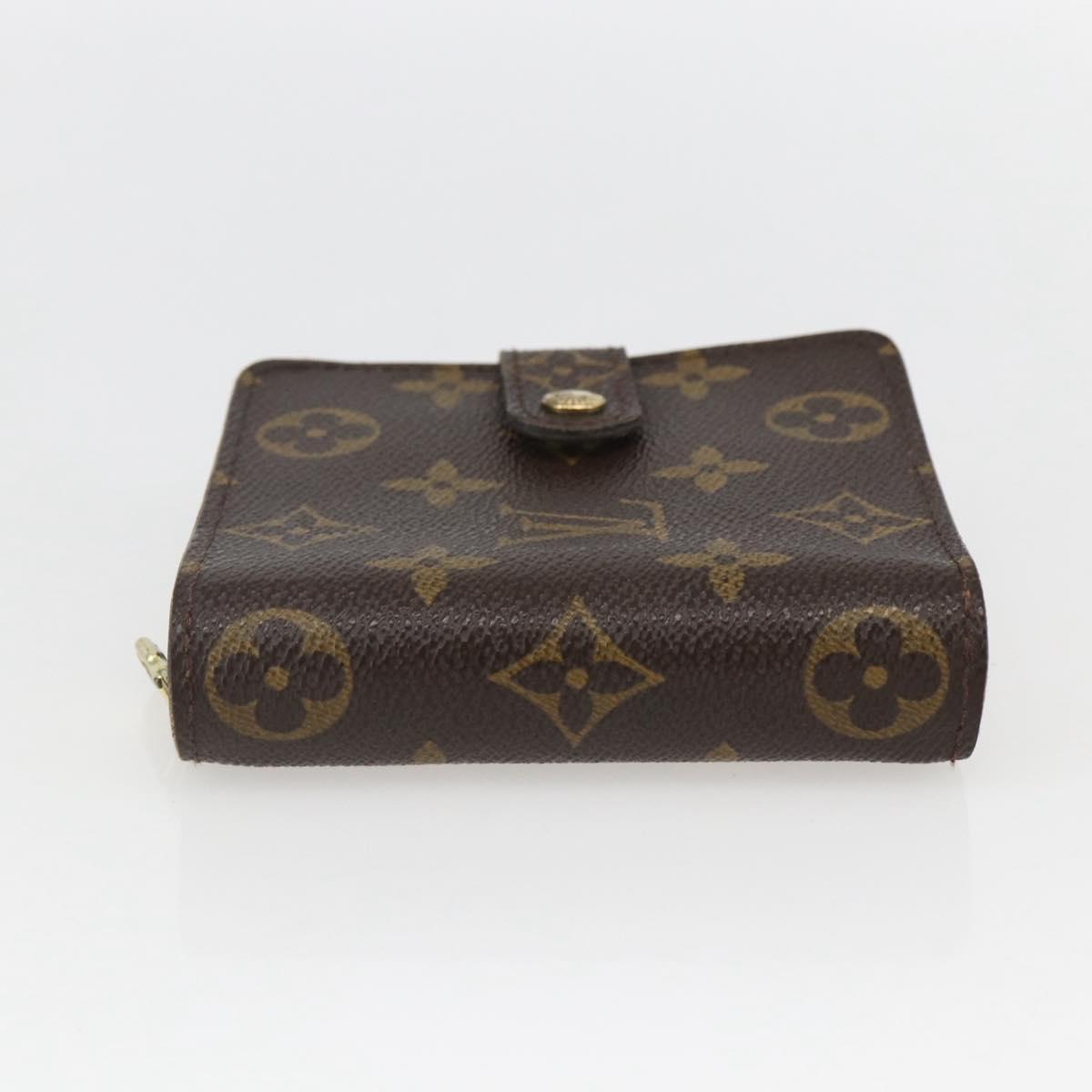 LOUIS VUITTON Monogram Compact Zip Wallet M61667 LV Auth 157192