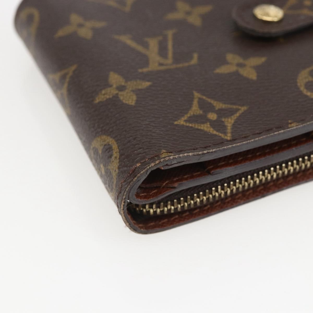 LOUIS VUITTON Monogram Compact Zip Wallet M61667 LV Auth 157192