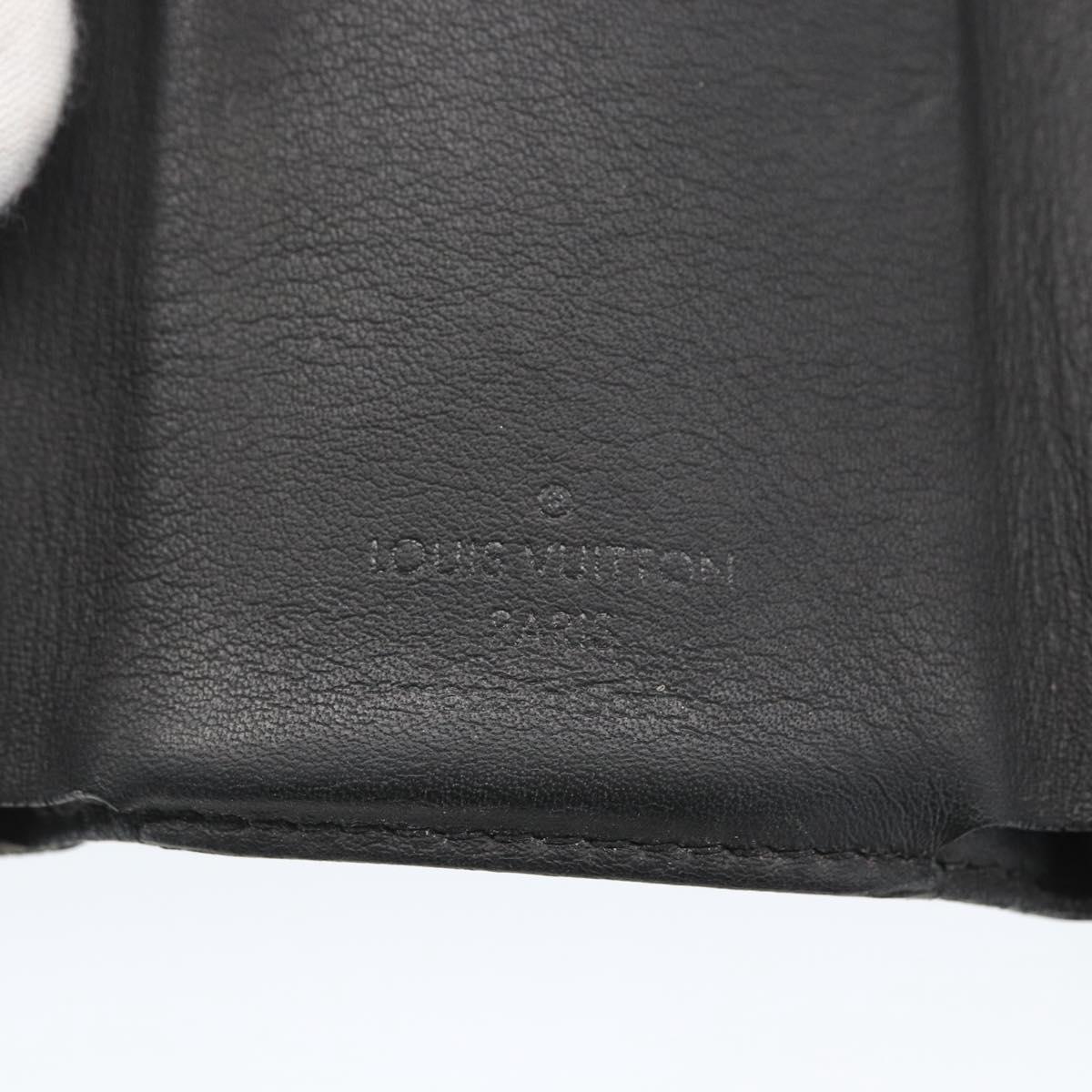 LOUIS VUITTON Monogram Eclipse Discovery Compact Wallet M67630 LV Auth 157193