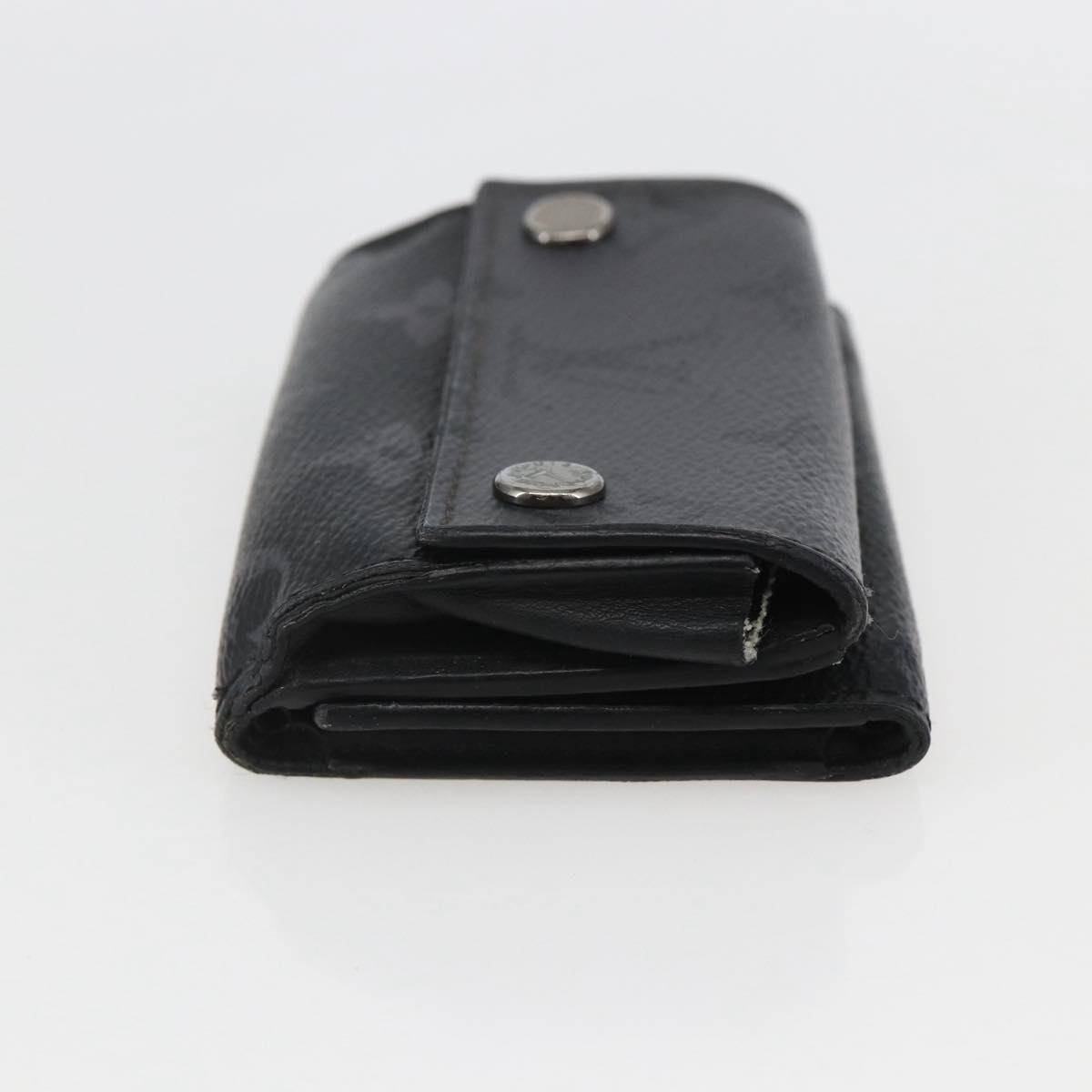 LOUIS VUITTON Monogram Eclipse Discovery Compact Wallet M67630 LV Auth 157193