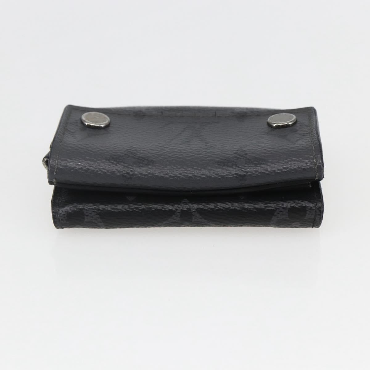 LOUIS VUITTON Monogram Eclipse Discovery Compact Wallet M67630 LV Auth 157193