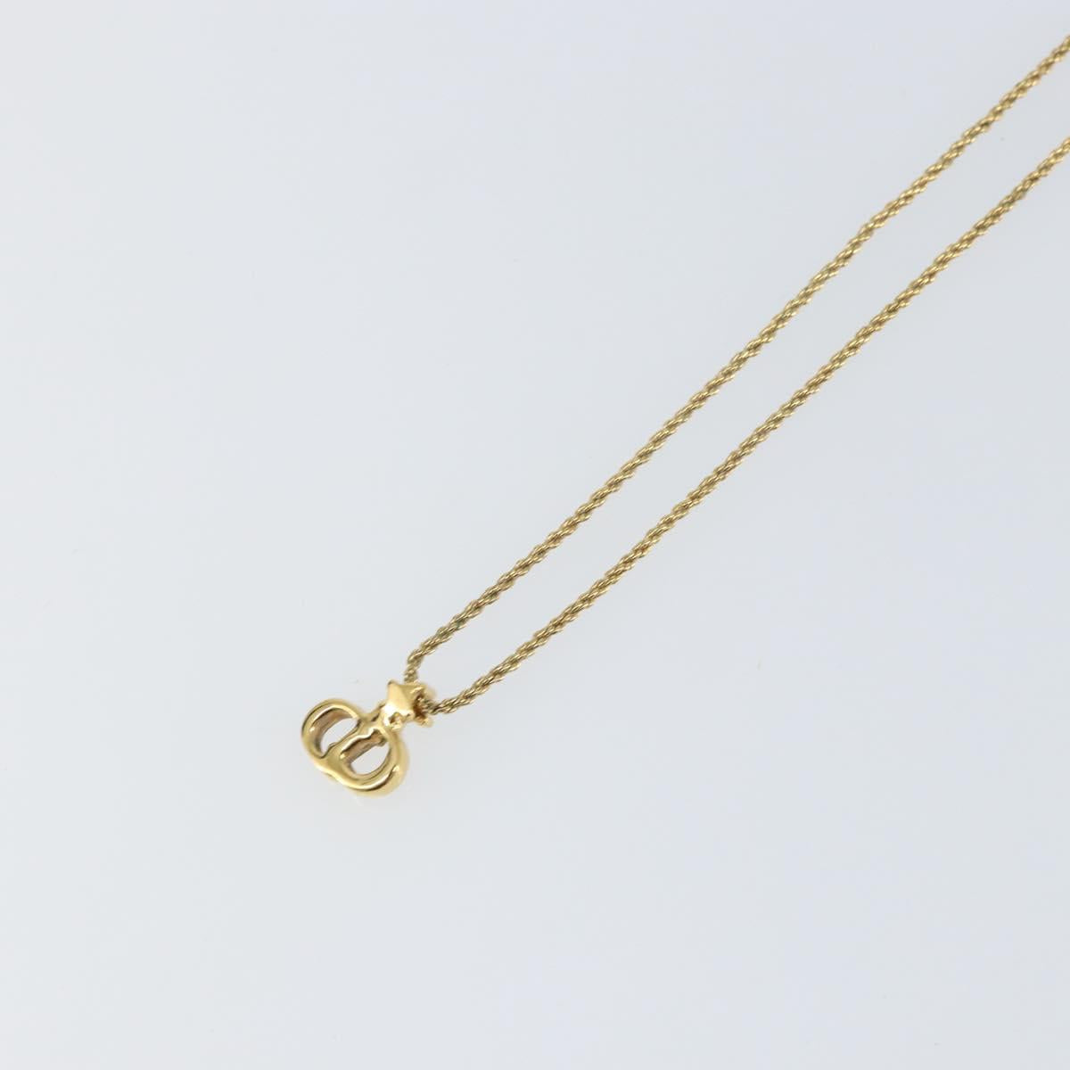 Christian Dior Necklace metal Gold Tone Auth 157194V