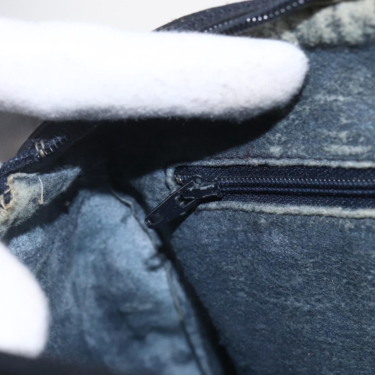 GUCCI GG Canvas Sherry Line Boston Bag Navy Gold Red 012 3841 58 Auth 157218