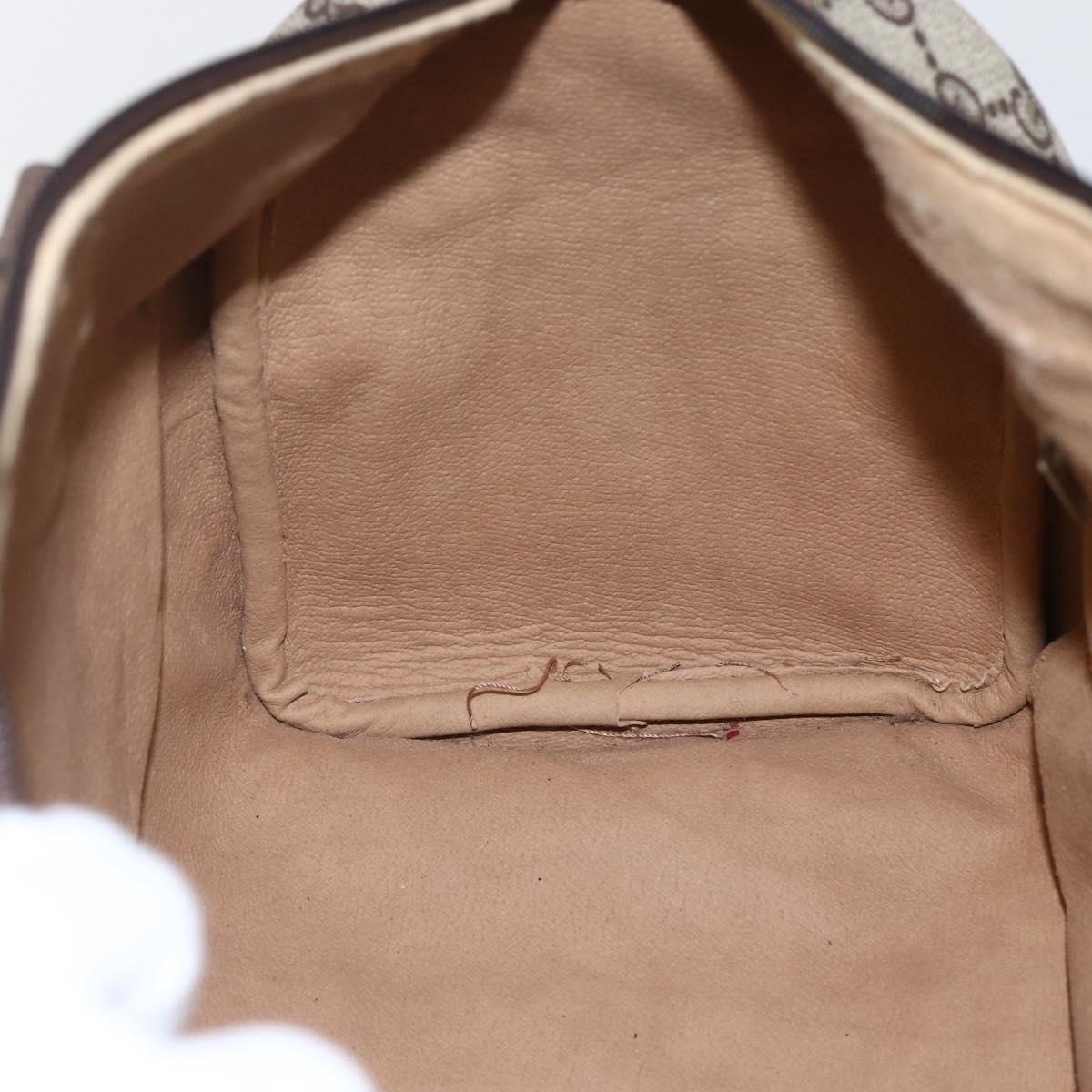 GUCCI GG Supreme Web Sherry Line Boston Bag PVC Beige Red Auth 157219