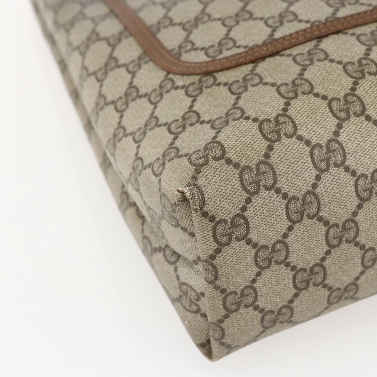 GUCCI GG Supreme Web Sherry Line Tote Bag PVC Beige Red 39 02 003 Auth 157220