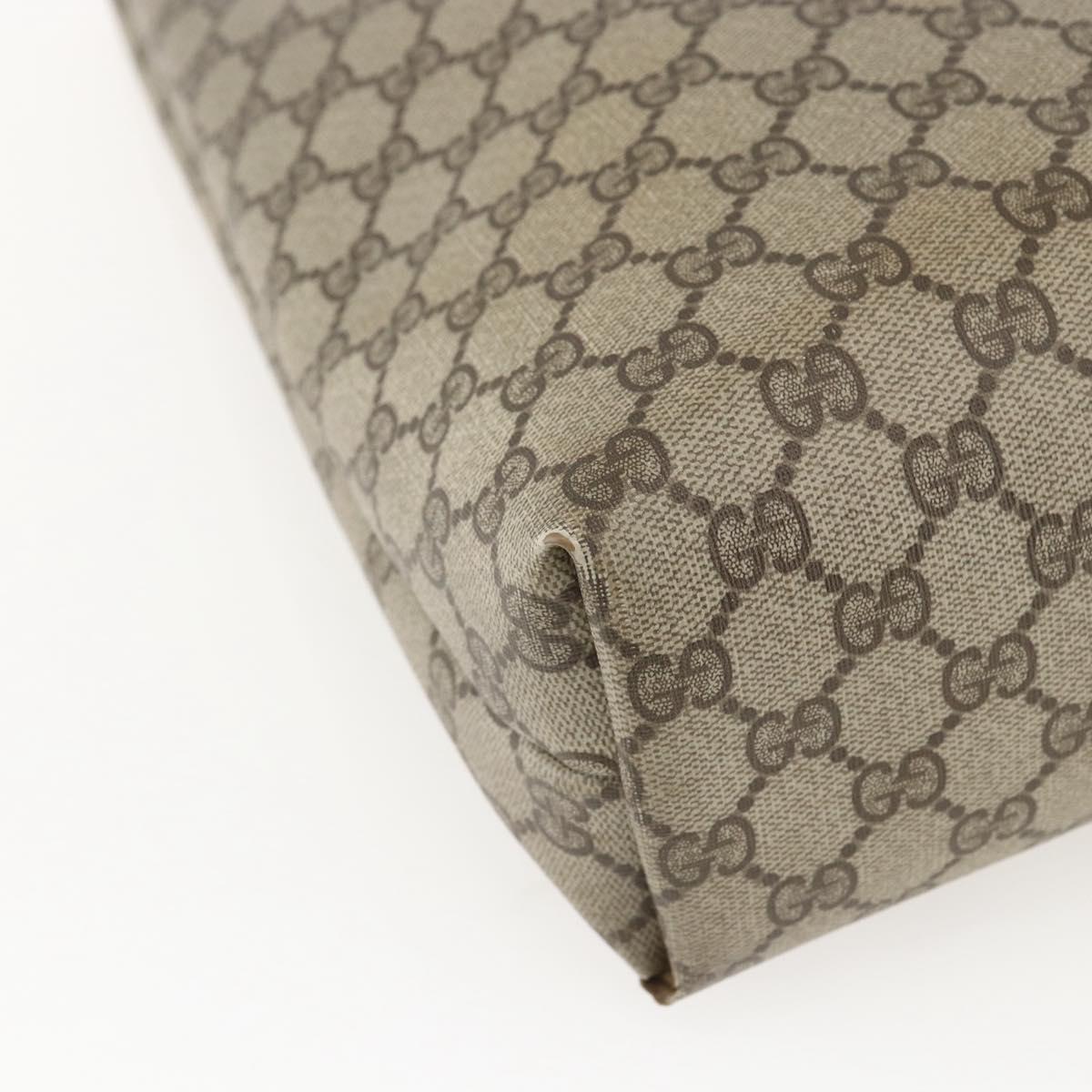 GUCCI GG Supreme Web Sherry Line Tote Bag PVC Beige Red 39 02 003 Auth 157220