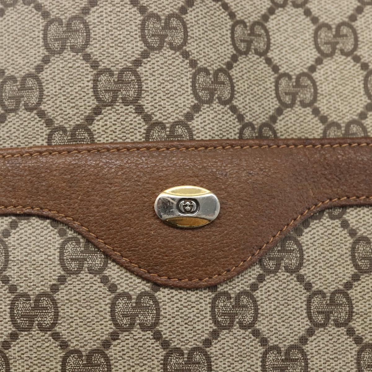 GUCCI GG Supreme Web Sherry Line Tote Bag PVC Beige Red 39 02 003 Auth 157220