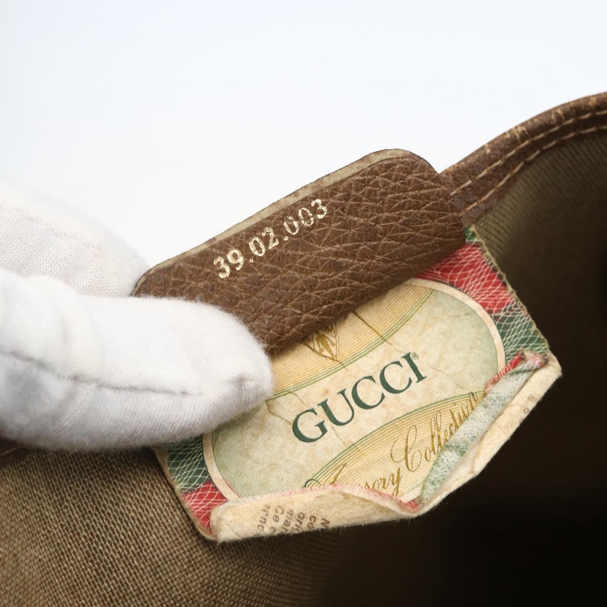 GUCCI GG Supreme Web Sherry Line Tote Bag PVC Beige Red 39 02 003 Auth 157220