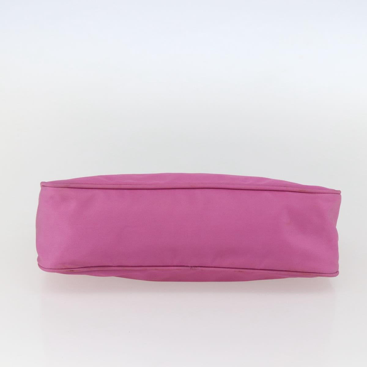 PRADA Accessory Pouch Nylon Pink Silver Auth 157222