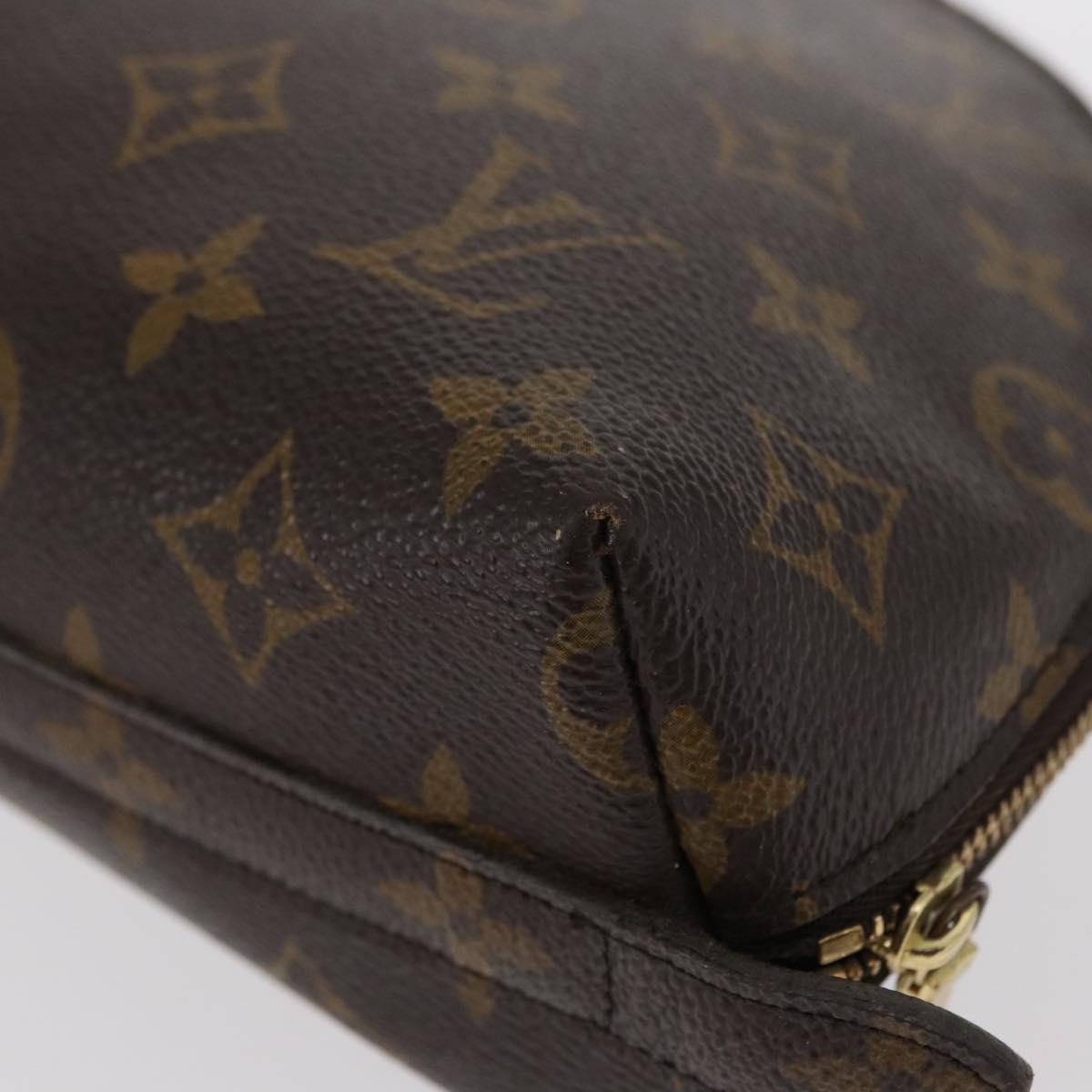 LOUIS VUITTON Monogram Trousse Demi Ronde Cosmetic Pouch M47520 LV Auth 157229