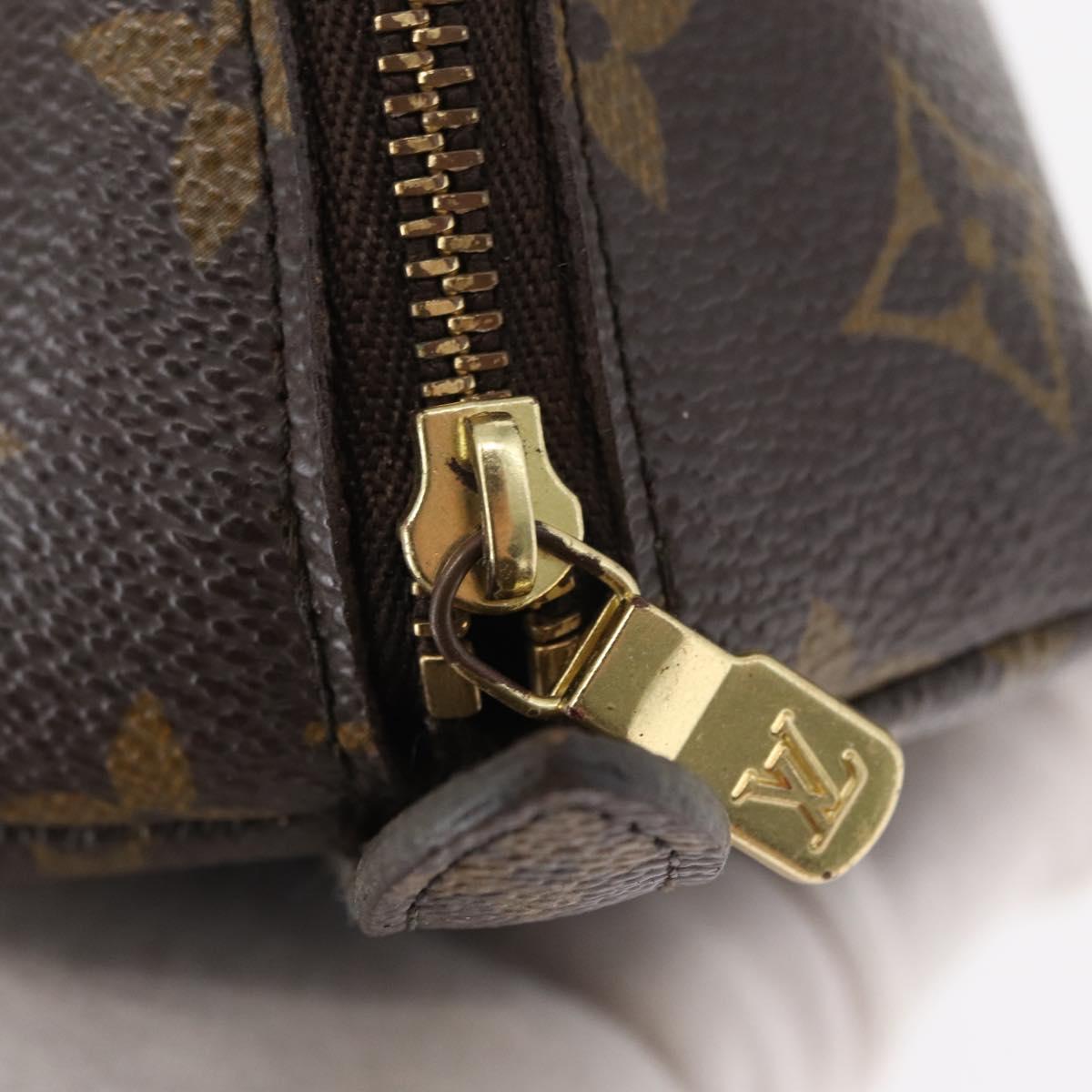LOUIS VUITTON Monogram Trousse Demi Ronde Cosmetic Pouch M47520 LV Auth 157229