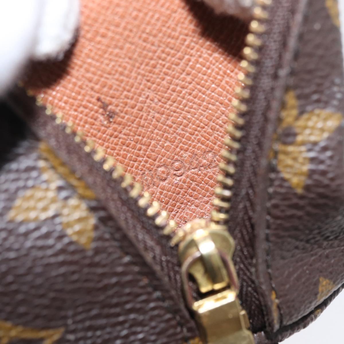 LOUIS VUITTON Monogram Trousse Demi Ronde Cosmetic Pouch M47520 LV Auth 157229