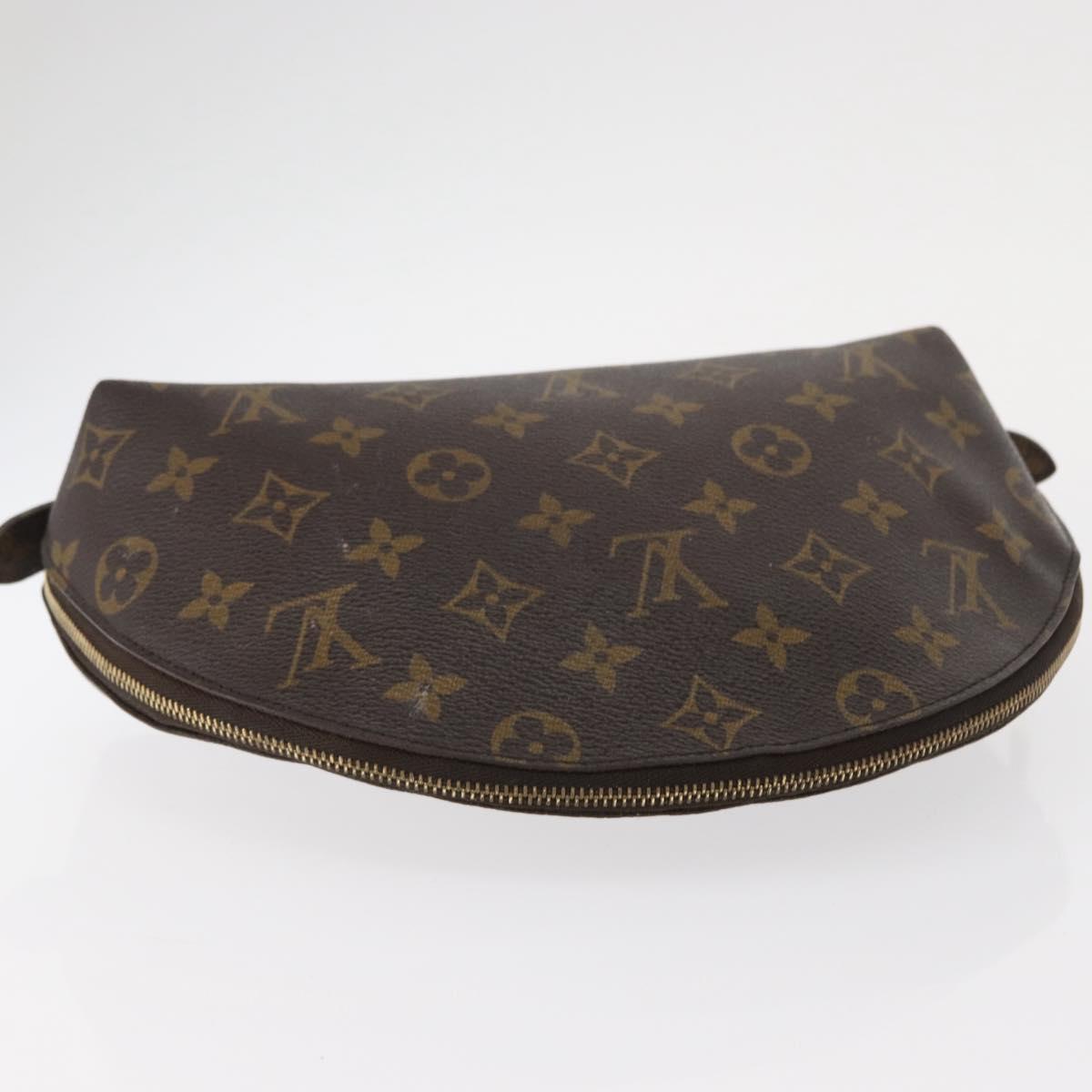 LOUIS VUITTON Monogram Trousse Demi Ronde Cosmetic Pouch M47520 LV Auth 157229